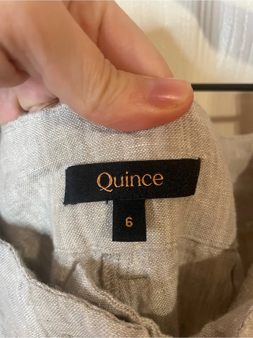 Quince 100% European Linen Patch Pocket Wide Leg Pants in Flax Size 6